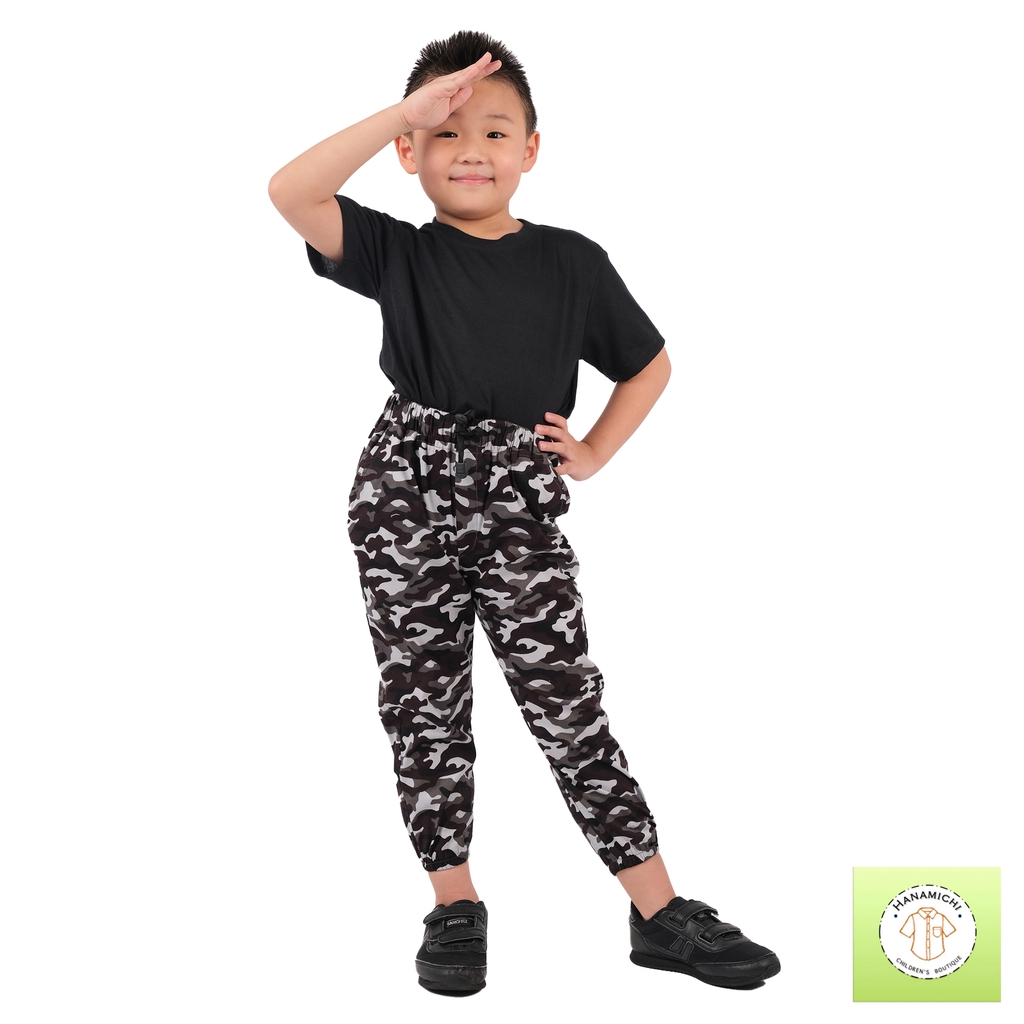 Hanamichi LOOK Celana Jogger / Joger Panjang Anak Motif Camo