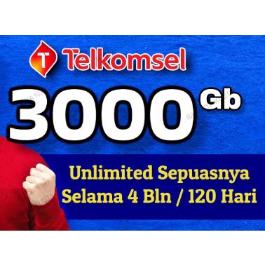 Perdana Kuota Ekstra Unlimited 4 Bulan 3000GB