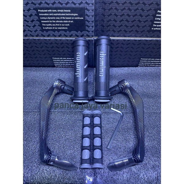 Paketan Handgrip Domino dan Proguard Karbon Universal Semua Motor