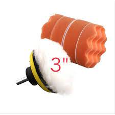 Busa spon woll poles pad velcro plus adaptor mesin bor gerinda 3inch aksessoris mobil motor