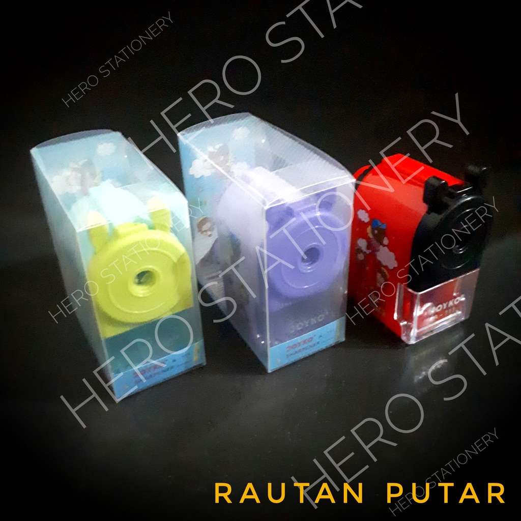 

Joyko pencil sharperner rautan putar motif teddy bear A-111