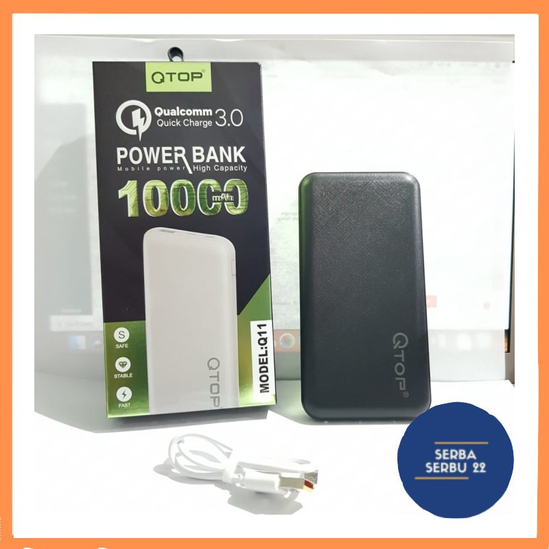 Powerbank QTOP Mobile Power Qualcomm 10000mAh Q11 ORIGINAL 100% [SS]