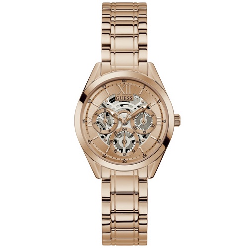 Jam Tangan Automatic Wanita Guess Watch Rose Gold CLEAR CUT - GW0253L3