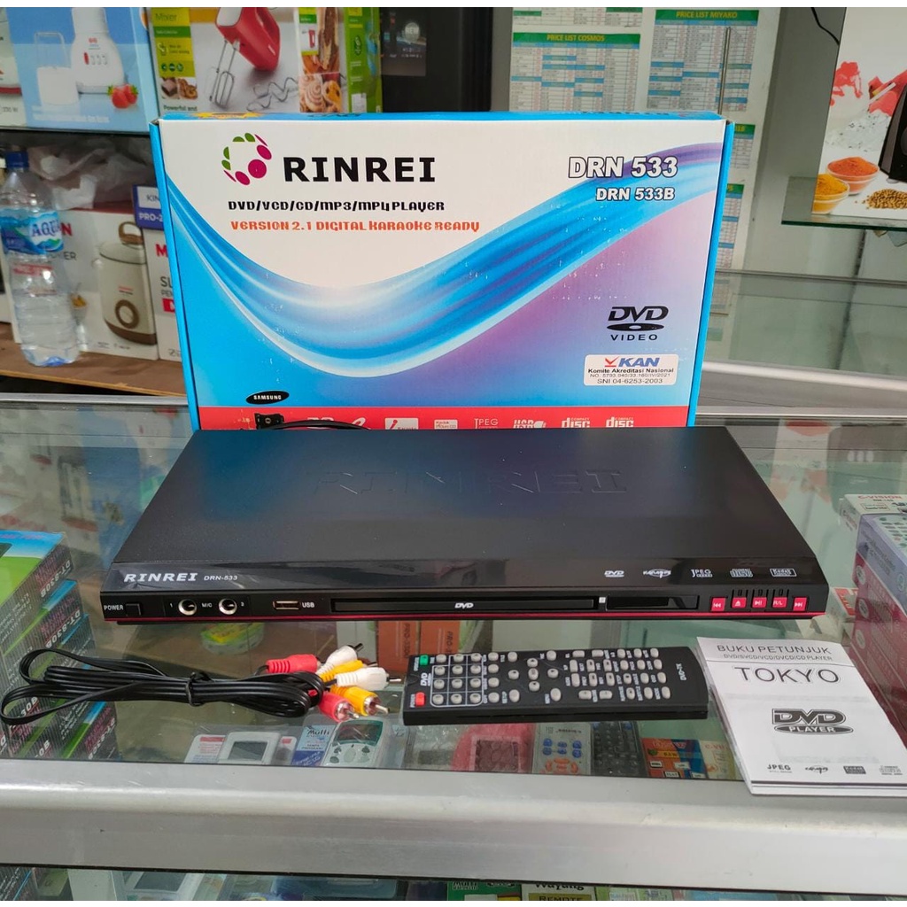 Rinrei DVD Player DRN-533 body besi SIDOARJO