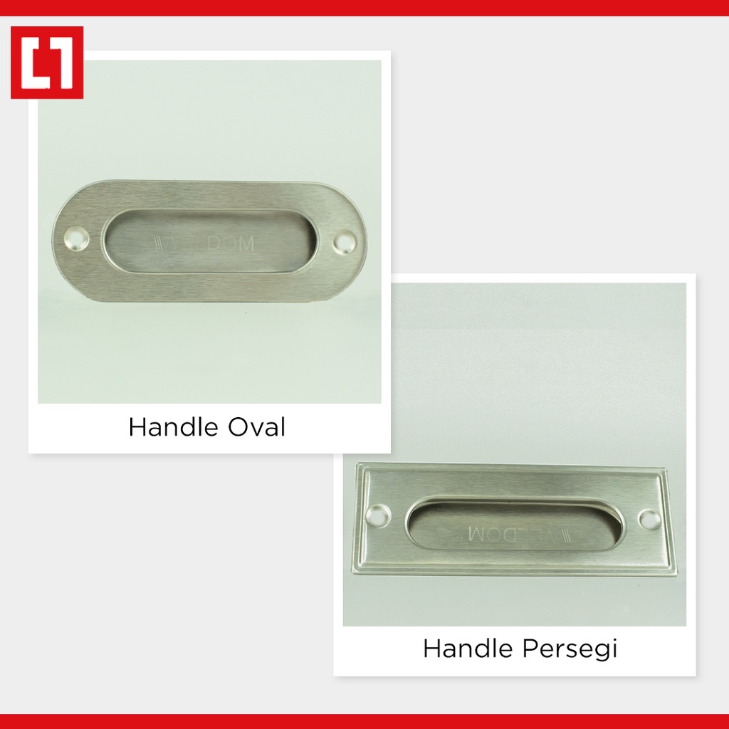 Handle Kom Tanam Tarikan Pegangan Pintu Geser Sliding Door - Weldom