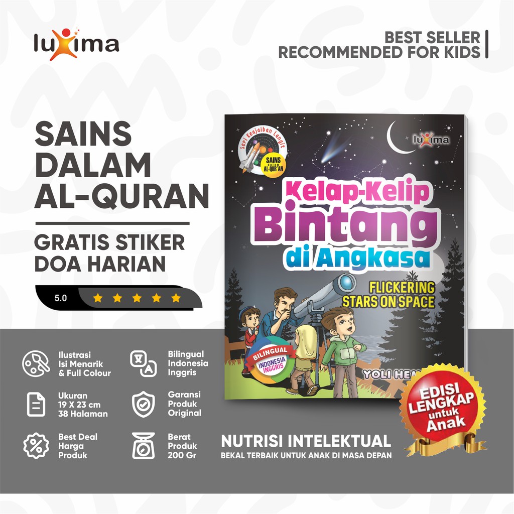 Kelap-kelip Bintang di Angkasa - Seri Keajaiban Langit 9 / Buku Belajar Pengetahuan Sains Quran Anak
