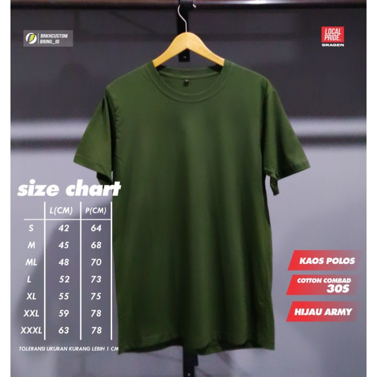 KAOS POLOS ARMY BEST SELLER (ORIGINAL BRKHCUSTOM)