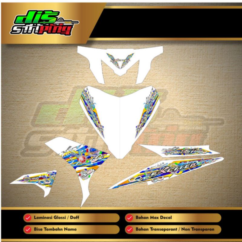 Striping Jupiter Mx 135 New Transparan Hologram