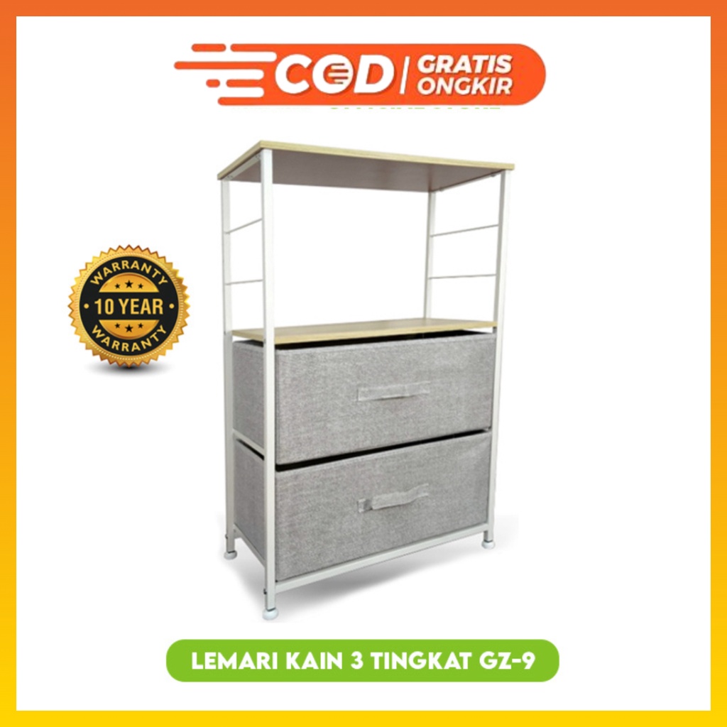 Lemari 3 Tingkat Serbaguna Lemari Linen Lemari Minimalis GZ-9 WHFURNITURE