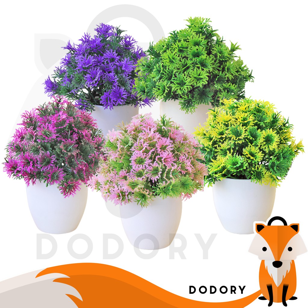 DODORY PT31 Pot Tanaman Hias Bunga Hias Plastik Ornamen Pot Bongsai Artificial Flower Decoration