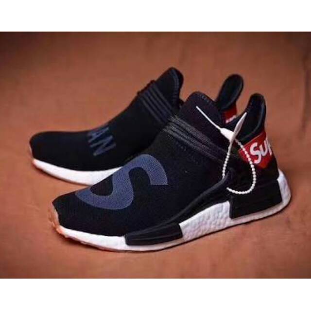 SEPATU ADIDAS NMD HUMAN RACE X SUPREME PREMIUM QUALITY. SNEAKERS COWO IMPORT. SEPATU CASUAL