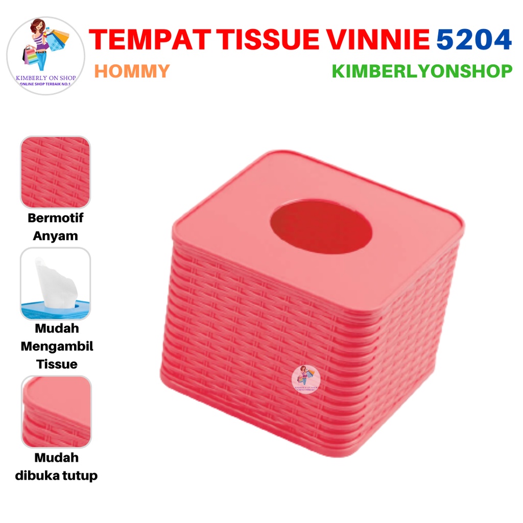 Tempat Tissue Kotak Tisu Segi Vinnie 5204 Hommy