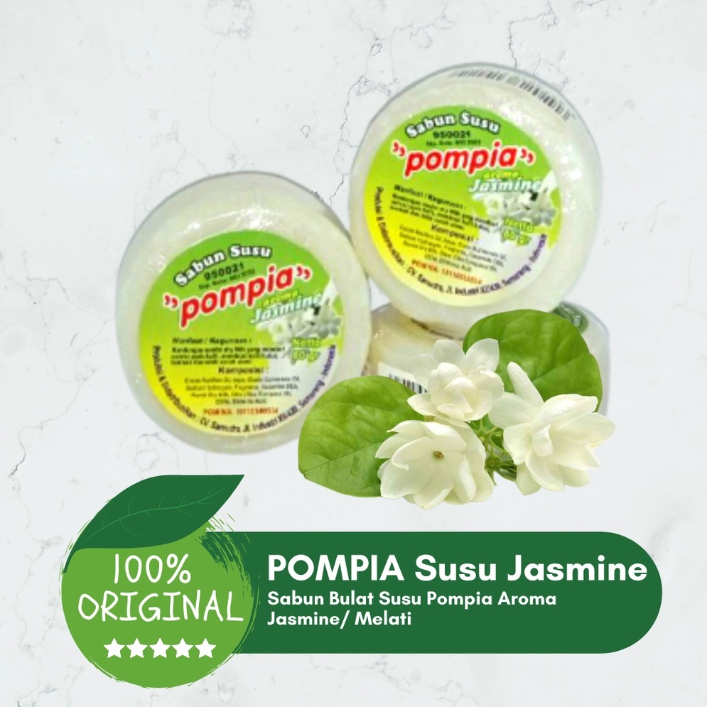ORIGINAL Sabun POMPIA SUSU JASMINE Sabun Susu Menutrisi 1Pcs
