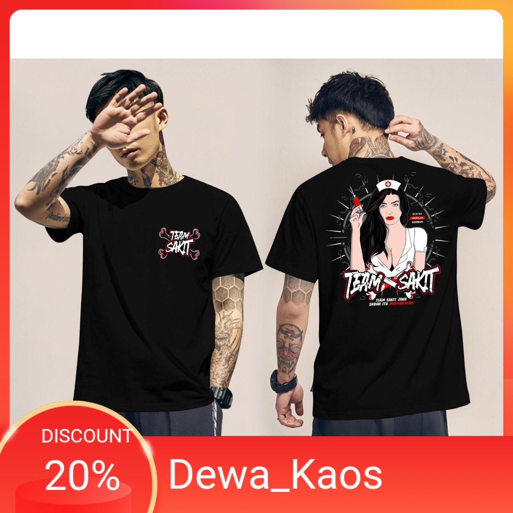 TEAM SAKIT SUSTER SUNTIK / KAOS KEREN PASIEN CEKET / KAOS KEREN MURAH PRIA / KAOS KEREN TEAM SAKIT