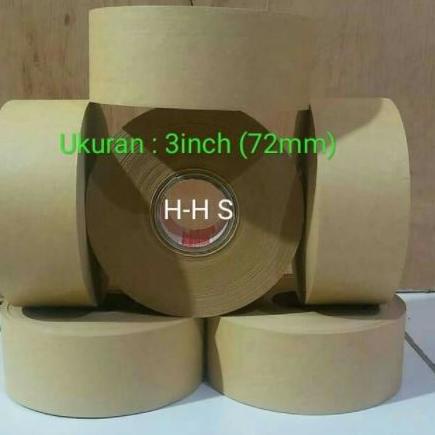 Model baru - Lakban air / gummed tape uk 3inch / 72mm ✓