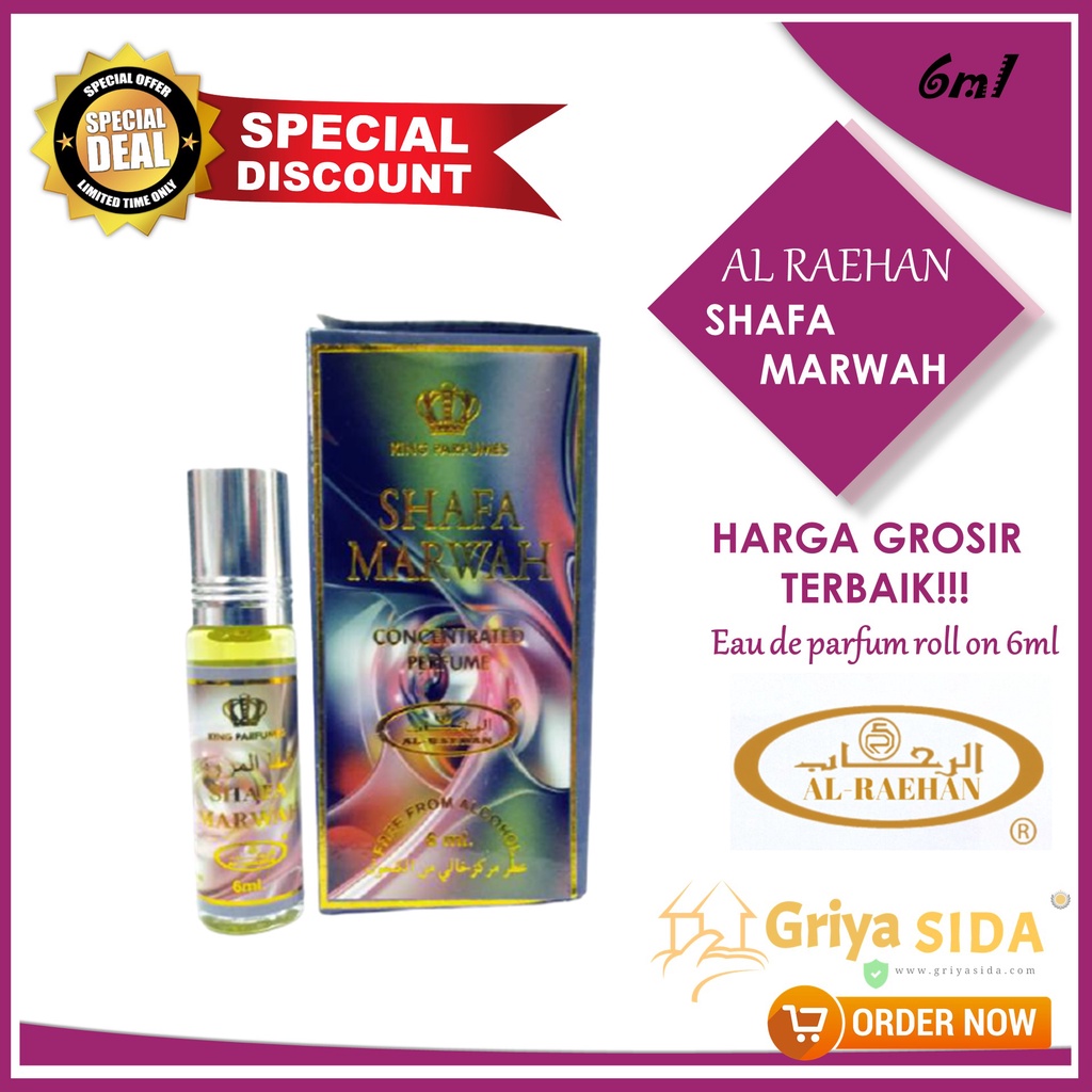 Parfum Shafa marwah 6ml alraehan minyak wangi parfum grosir PROMO!!