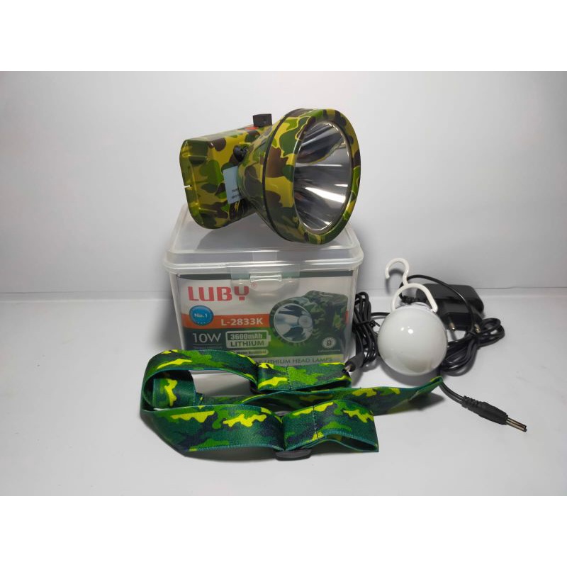 Headlight Luby L 2833 10 Watt / Senter Kepala Luby L 2833 Army
