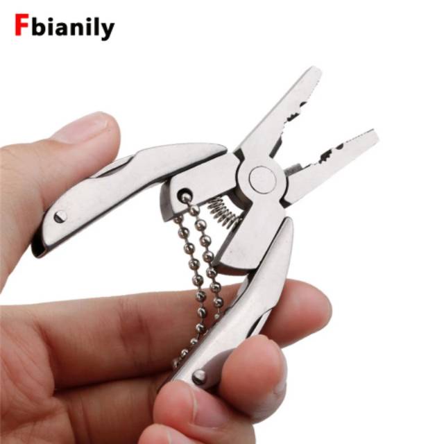 Tang Lipat Pocket Plier Mini Multitool Outdoor Hand Portable Wrench