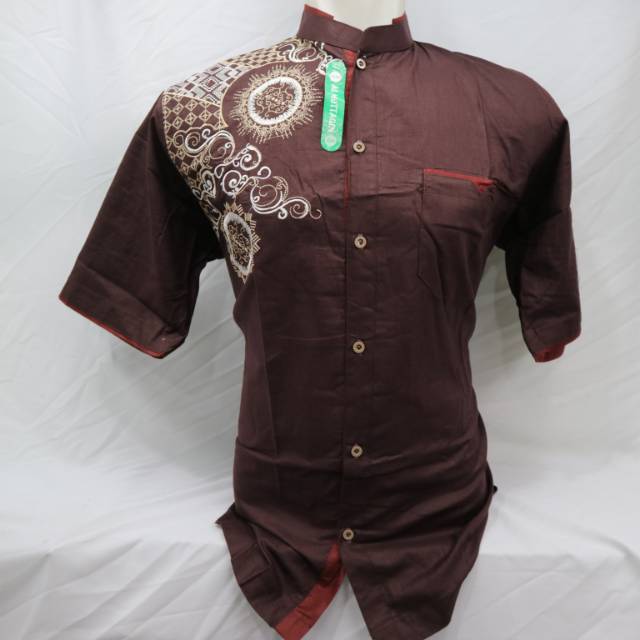 Busana Muslim Pria Baju Koko Dewasa Lengan Pendek Bordir Murah Pasar Tasik Tanah Abang Jakarta