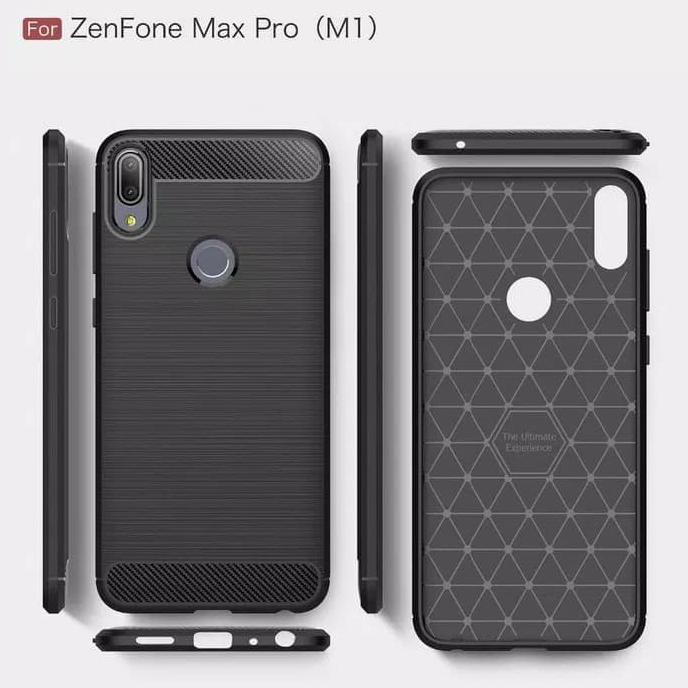 CHASING ASUS ZENFONE MAX PRO M1 ZB602KL DELKIN SLIM CARBON SOFT CASE CASING - HITAM KODE SERI 1319