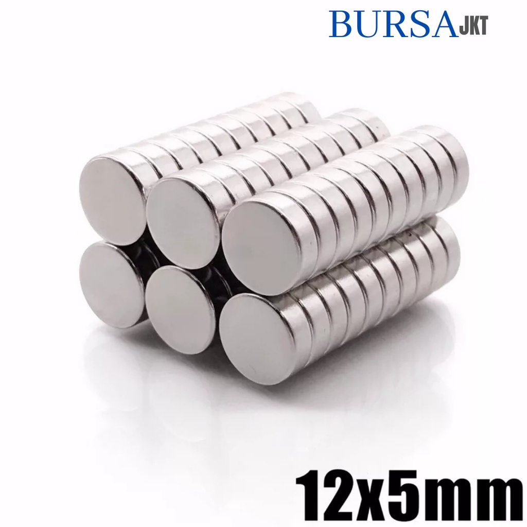 MAGNET SUPER KUAT N52 NEODYMIUM N52 BULAT STRONG NdFeB 12 x 5 MM