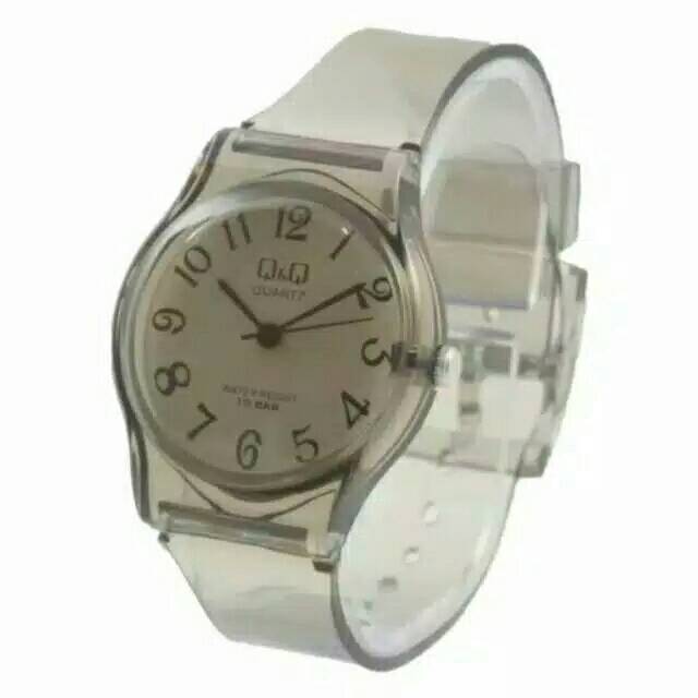 Jam Tangan Anak Wanita Analog Q&amp;Q Jelly Transparan Rubber