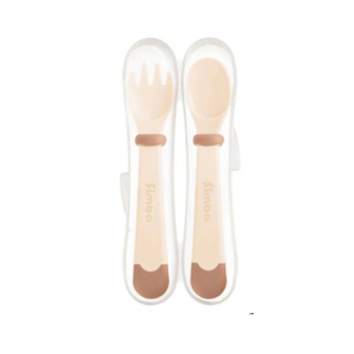 Simba Learning Spoon & Fork Set – Raspberry