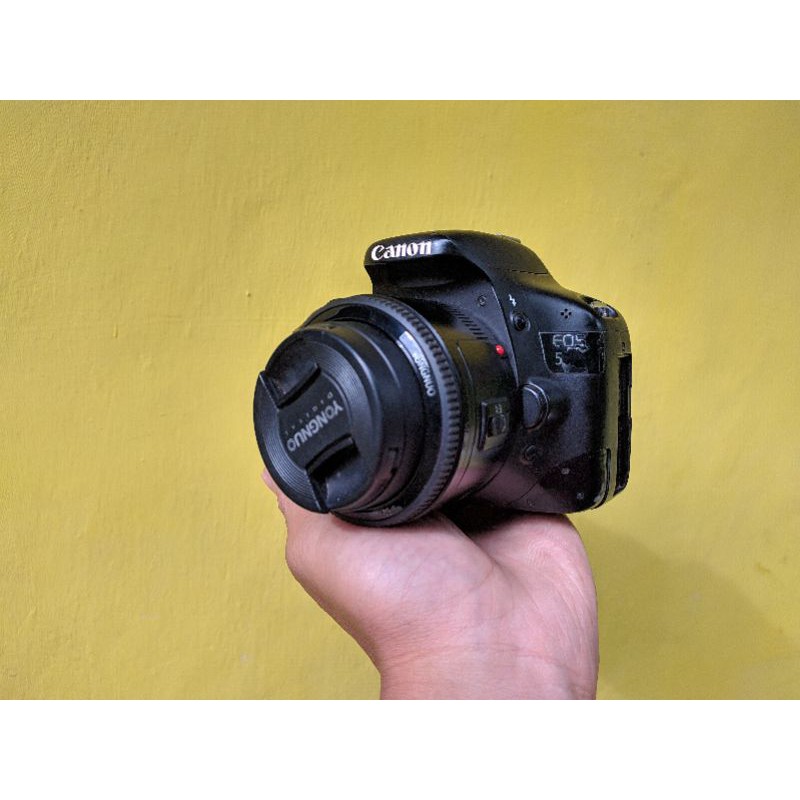 Canon 550d lensa fix yn murah