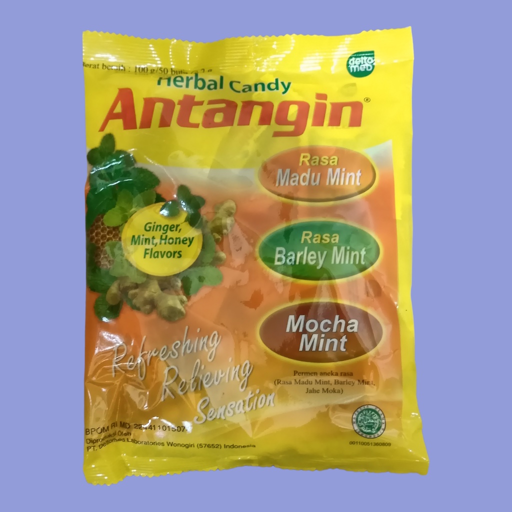 

Antangin Permen Herbal Masuk Angin Sak Kecil 2gr [50 butir]]