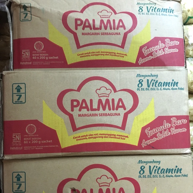 Palmia Margarin Serbaguna 60x200 gram / Mentega Palmia 200g / Palmia dus Serbaguna 200 g