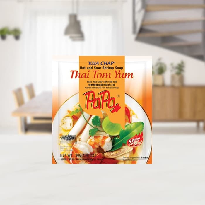 Papa KuaChap Kua Chap KuaCap Thai Tom Yum Instant 50gr Tomyam