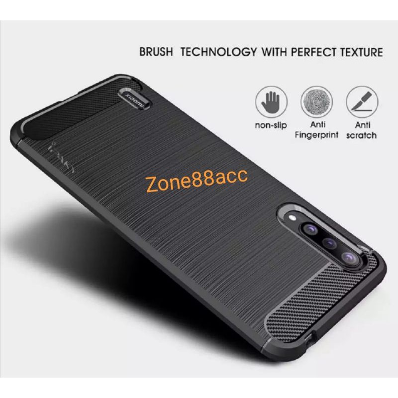 Silicon Case XIAOMI Mi A3 Softcase iPAKY Carbon Casing Cover TPU