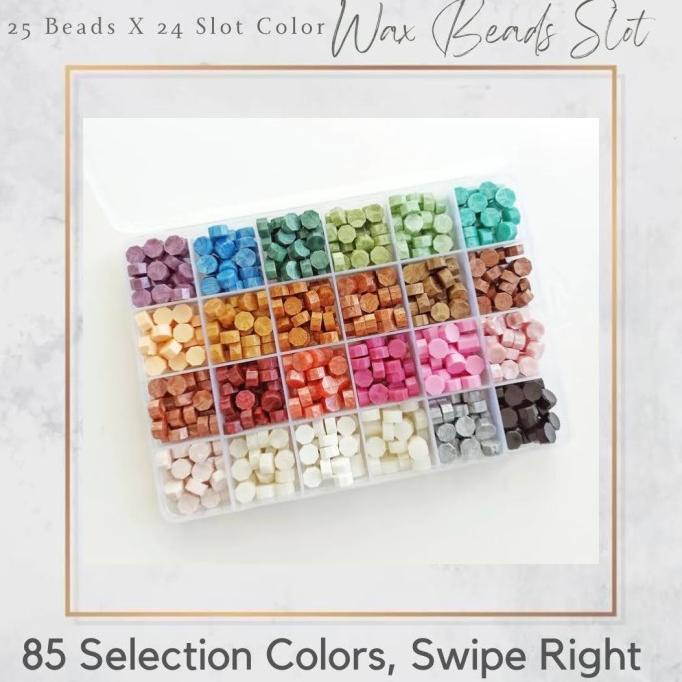 

6X4 Wax Beads Slot / 25 Beads X 24 Slot Color / Pilihan Warna Swipe