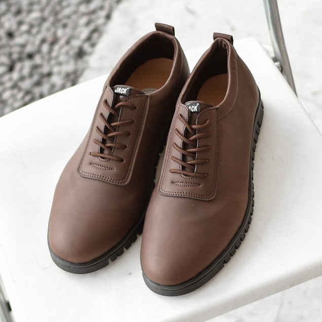 BRAVE BROWN |ManNeedMe x Jack| Sepatu Pantofel Pria | Oxford Formal