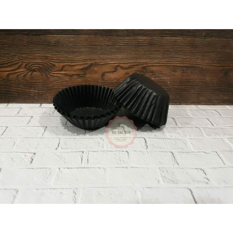 Lotus 9.5 Glassine Black/Cup Kertas/Cup Kue Kukus/Cup Lotus/Cup kertas Lotus/Cup Kue Kukus Lotus