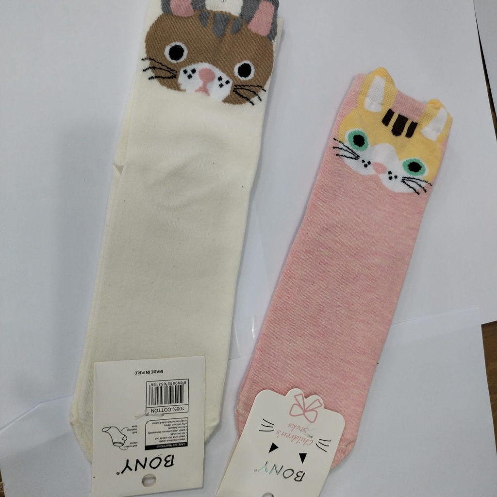 Kaos Kaki Panjang Karakter Lucu Motif Kucing Ala Korea