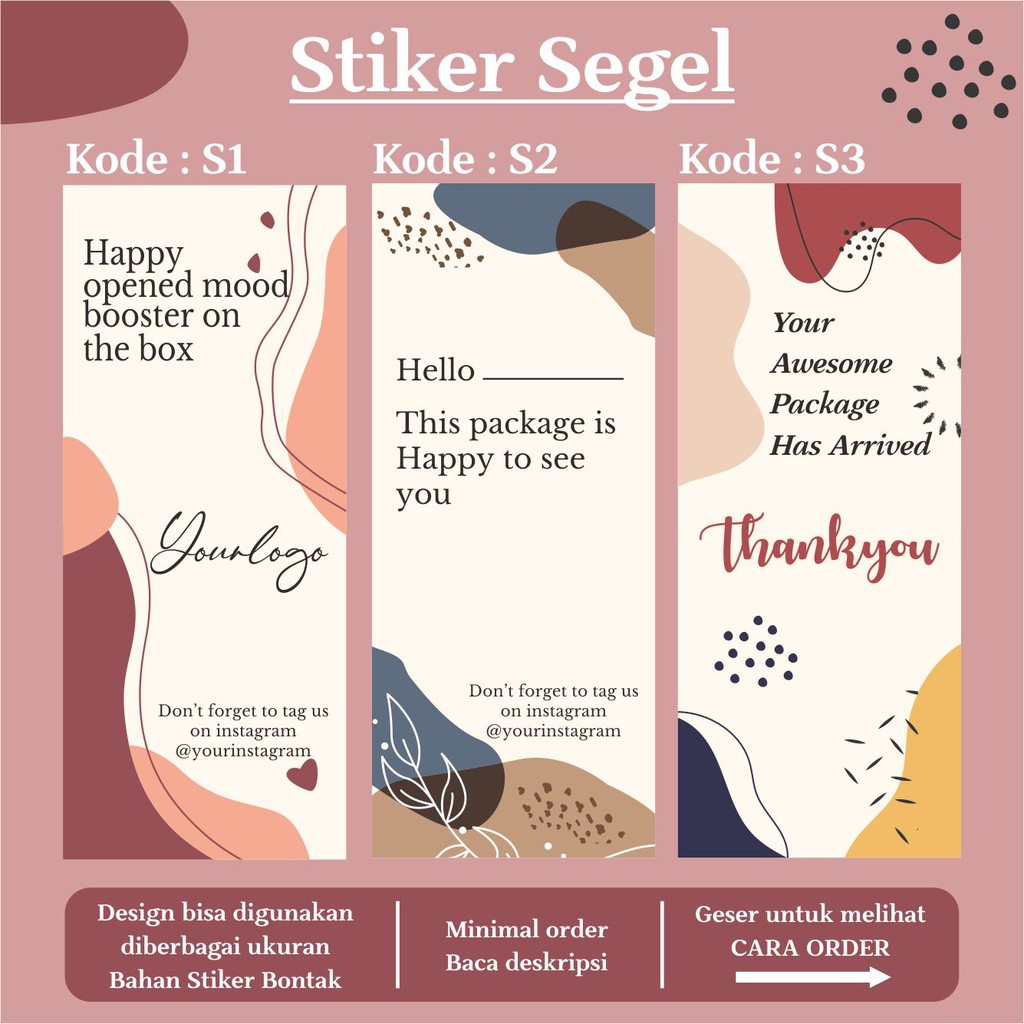 STIKER SEGEL / SEGEL KEMASAN / SEAL STICKER / STIKER THANK YOU / SEGEL BOX