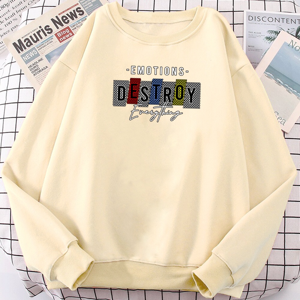 Sweater oversize wanita DESTROY sweter cewek murah trend kekinian