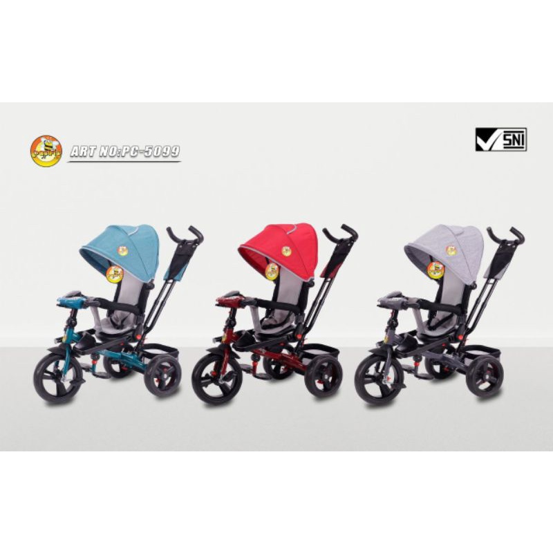 Sepeda Anak Roda Tiga 3 Pacific Tricycle KURSI BISA REBAH DUDUK PC9901 PC5099 PC5088 PC5199 / PC 9901 5099 5088