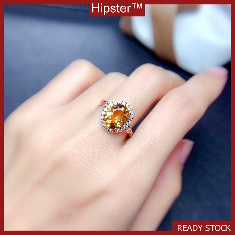 Fashion Luxury Natural Citrine Ring