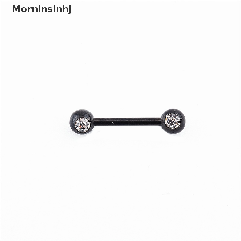 Mornin 2Pcs Stainless Steel Heart Nipple Piercing Tindik Puting Lidah Nipple Ring id