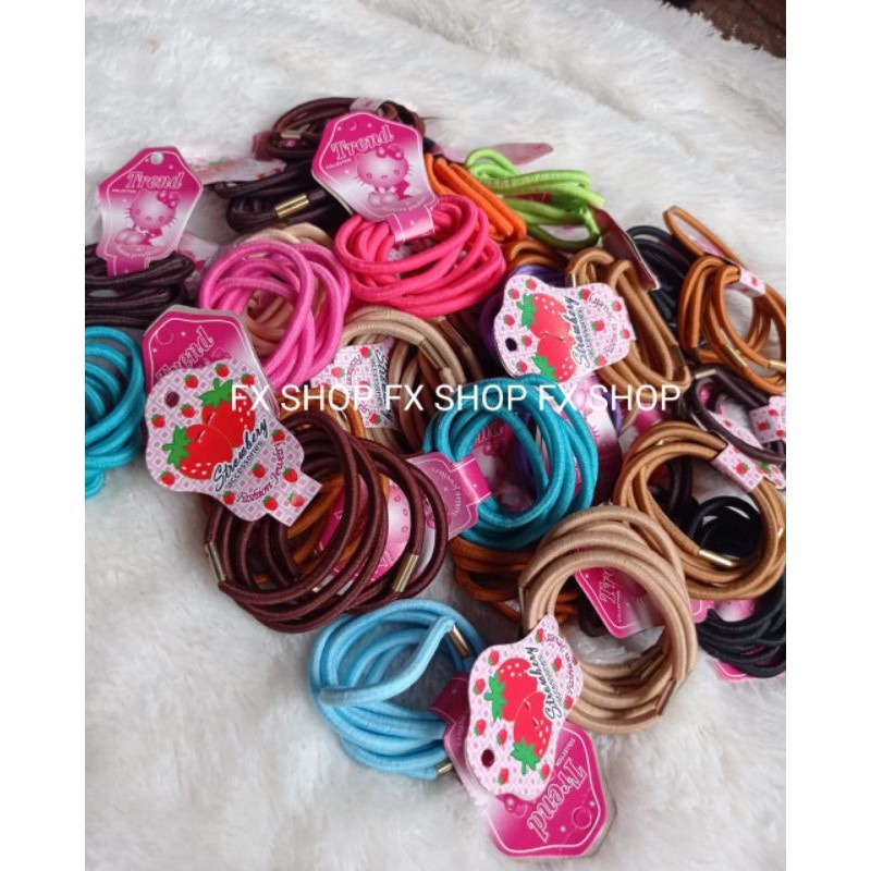 FX SHOP 6 PCS IKAT RAMBUT KOREA / KARET RAMBUT