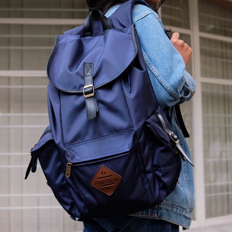 HOLIDAY NAVY |ManNeedMe x URBAN| Tas Ransel Punggung Pria Wanita Backpack ORIGINAL