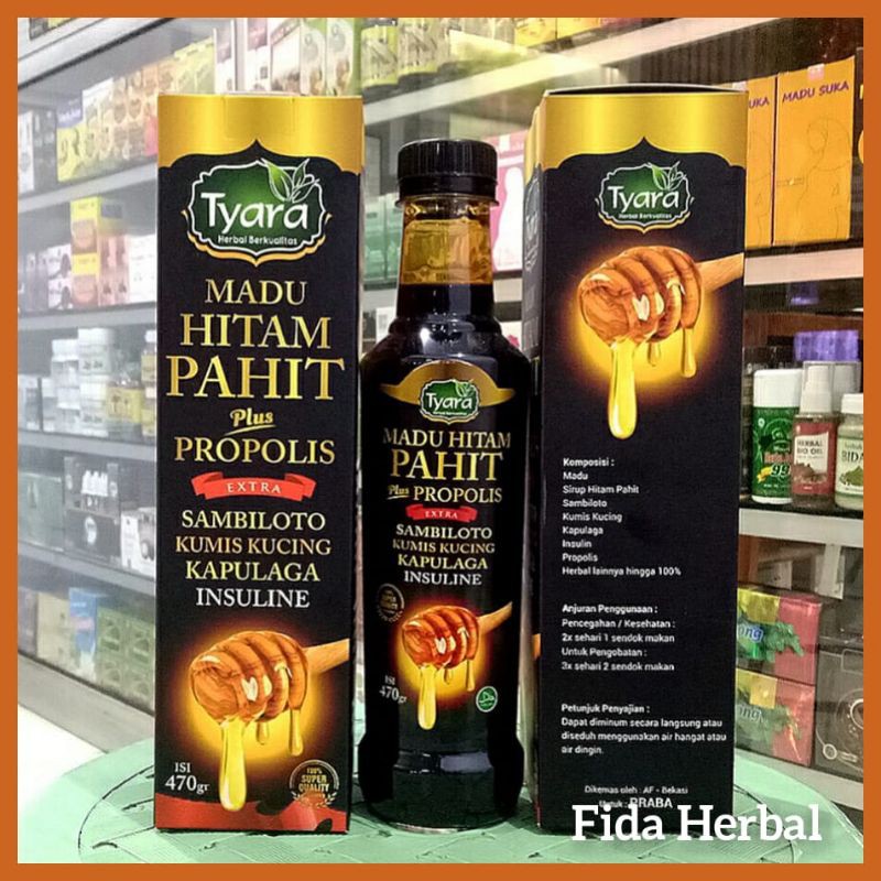 Madu Hitam Pahit Tyara Original/Madu Pahit Plus Propolis/Madu Tyara Asli