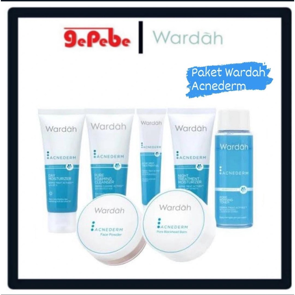 Paket Wardah Acnederm Series Complete Package