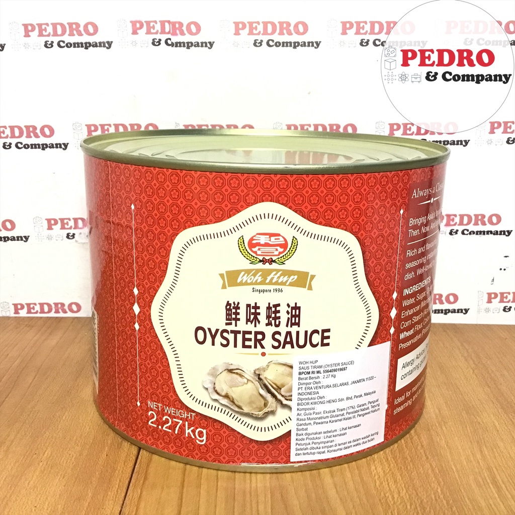 

Woh hup oyster sauce 2.27 kg kaleng saus tiram besar