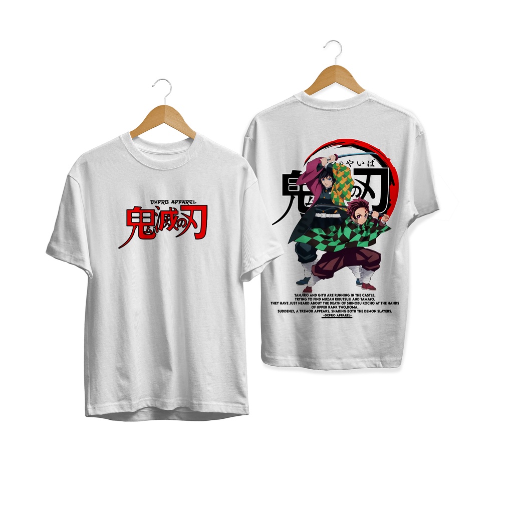 T-SHIRT ANIME KIMETSU NO YAIBA GIYU TANJIRO GIJIRO FIGHT KNY PREMIUM