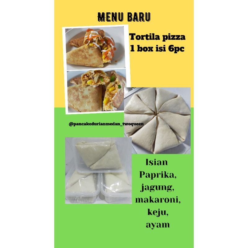 

Tortila pizza ayam isi 6pc/Tortilla ayam home made