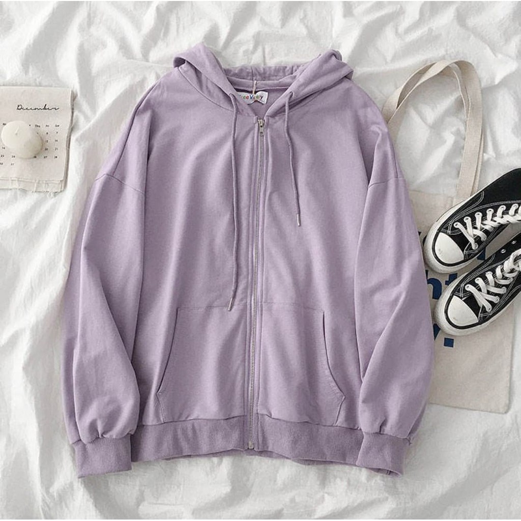 HOODIE ZIPER SWEATER WANITA - SONIC ZIPER HOODIE FLEECE TEBAL