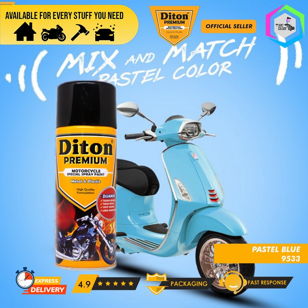 Cat Semprot DITON PREMIUM Vespa- V.Pastel Blue 9533**